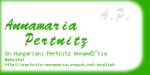 annamaria pertnitz business card